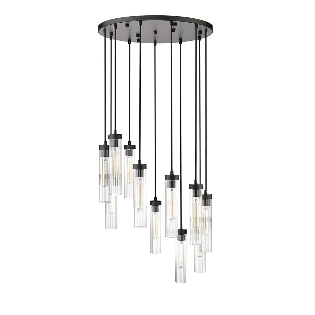 Chandelier multiple Beau - Noir mat 24" by Z - Lite | Luminaires & cie