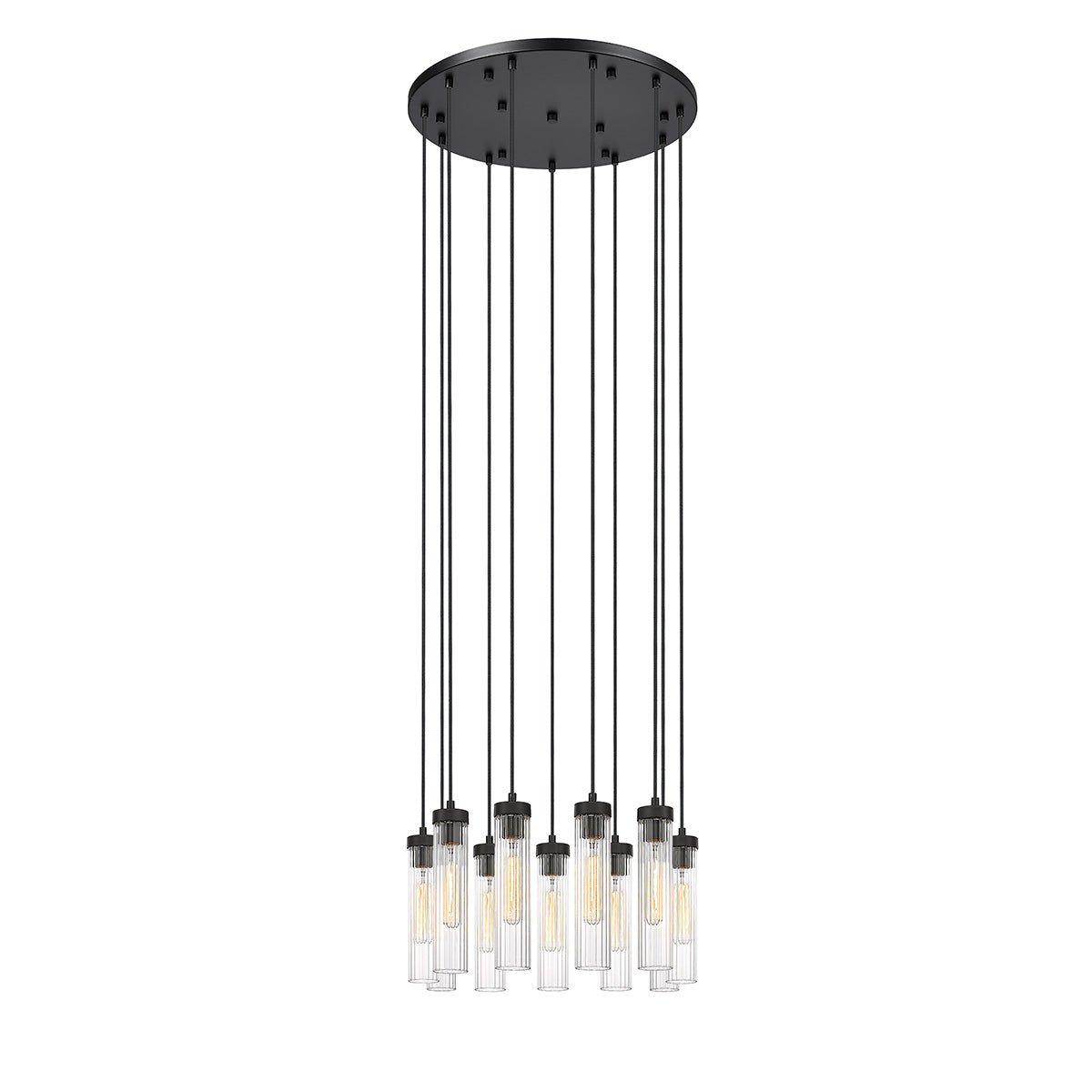 Chandelier multiple Beau - Noir mat 24" by Z - Lite | Luminaires & cie