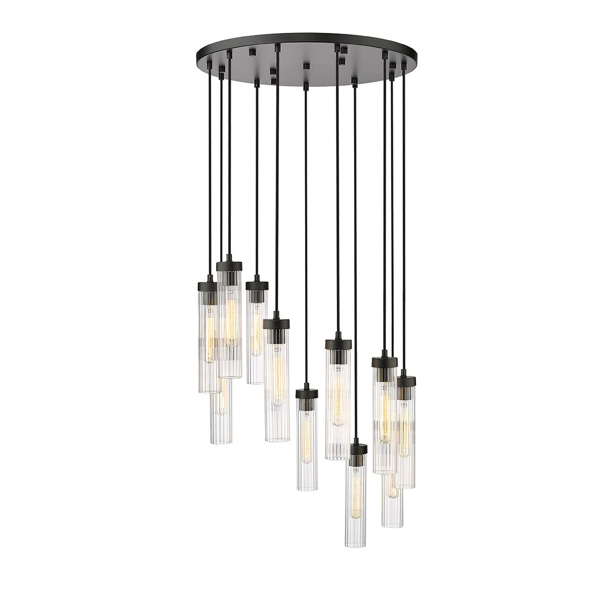 Chandelier multiple Beau - Noir mat 24" by Z - Lite | Luminaires & cie