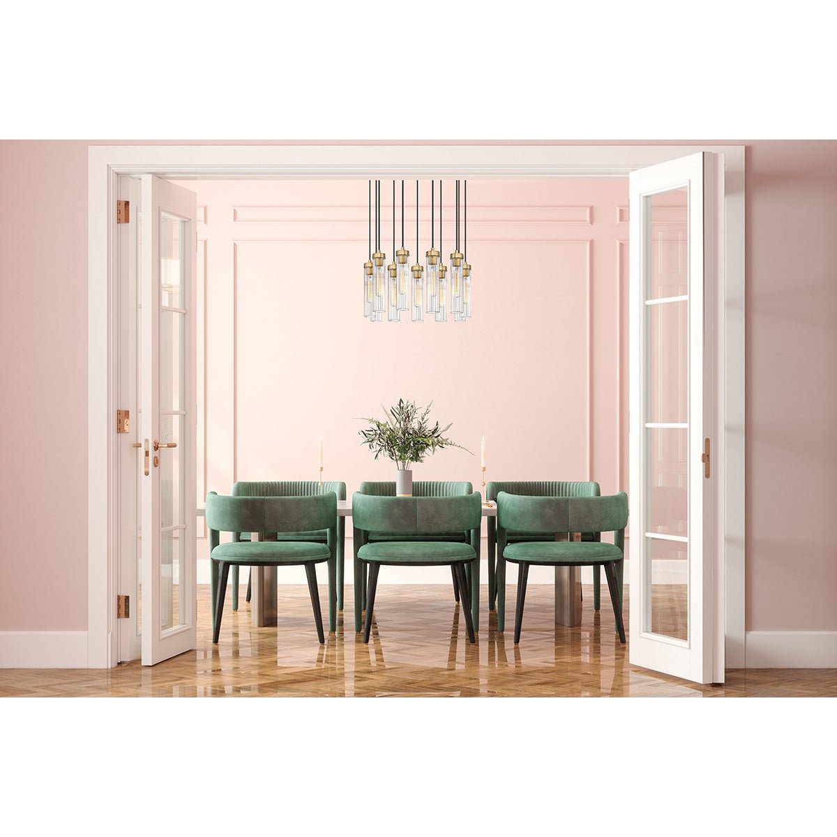 Chandelier multiple Beau - Laiton frotté 24" by Z - Lite | Luminaires & cie