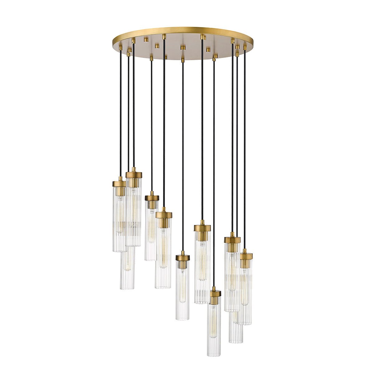 Chandelier multiple Beau - Laiton frotté 24" by Z - Lite | Luminaires & cie