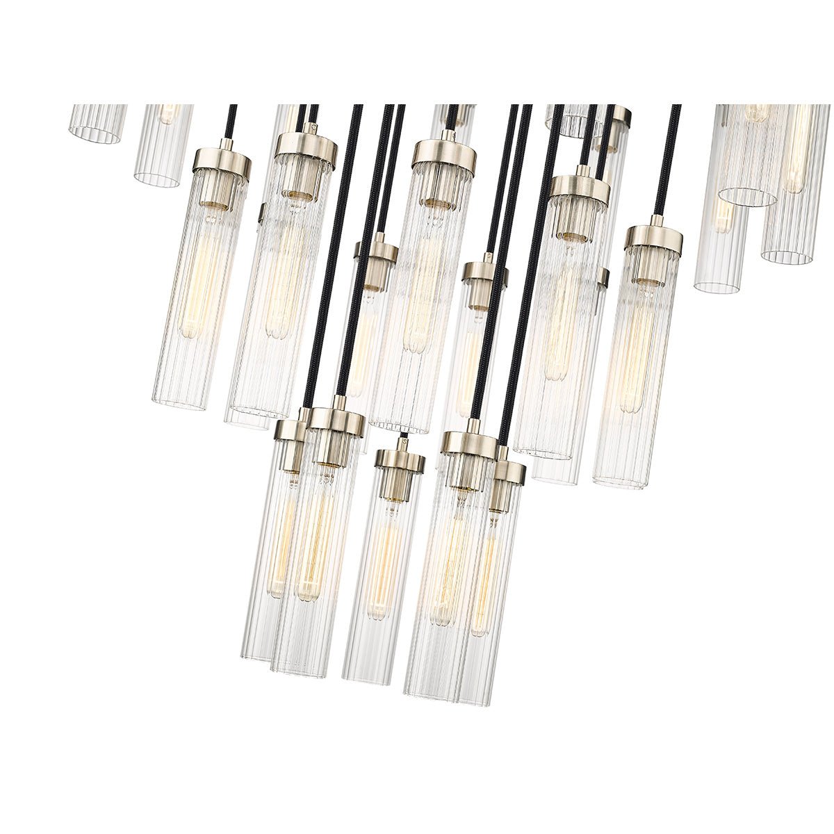 Chandelier multiple Beau - Nickel brossé 36" by Z - Lite | Luminaires & cie