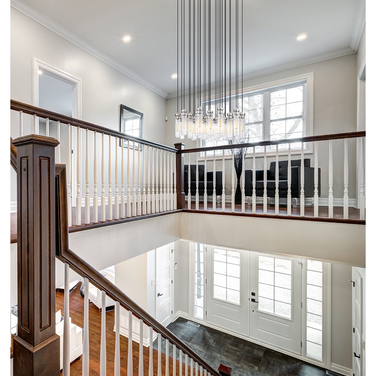 Chandelier multiple Beau - Nickel brossé 36" by Z - Lite | Luminaires & cie