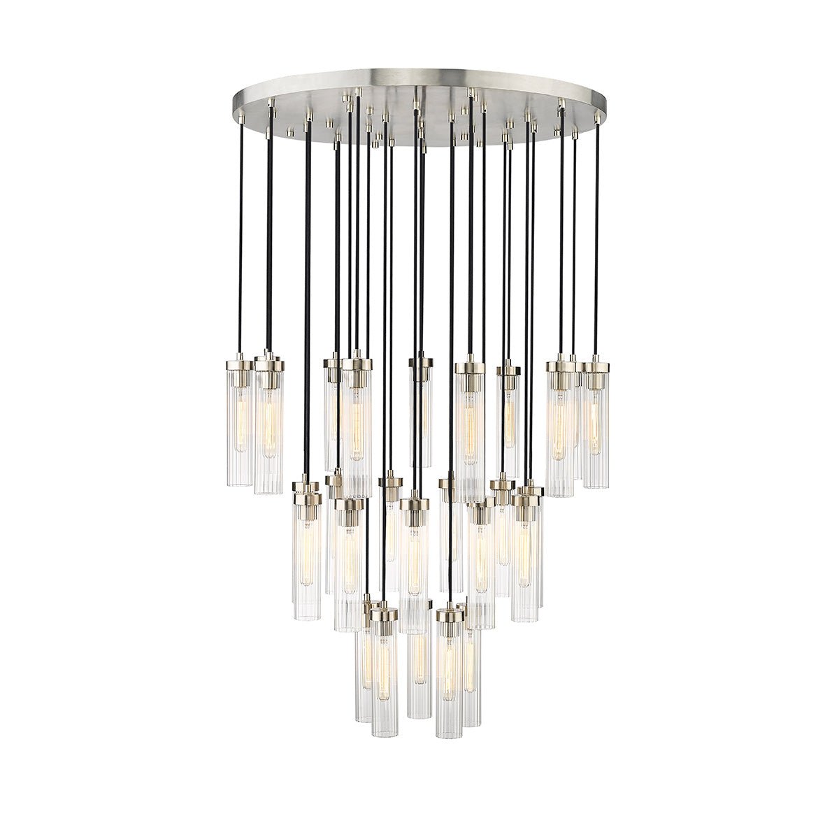 Chandelier multiple Beau - Nickel brossé 36" by Z - Lite | Luminaires & cie