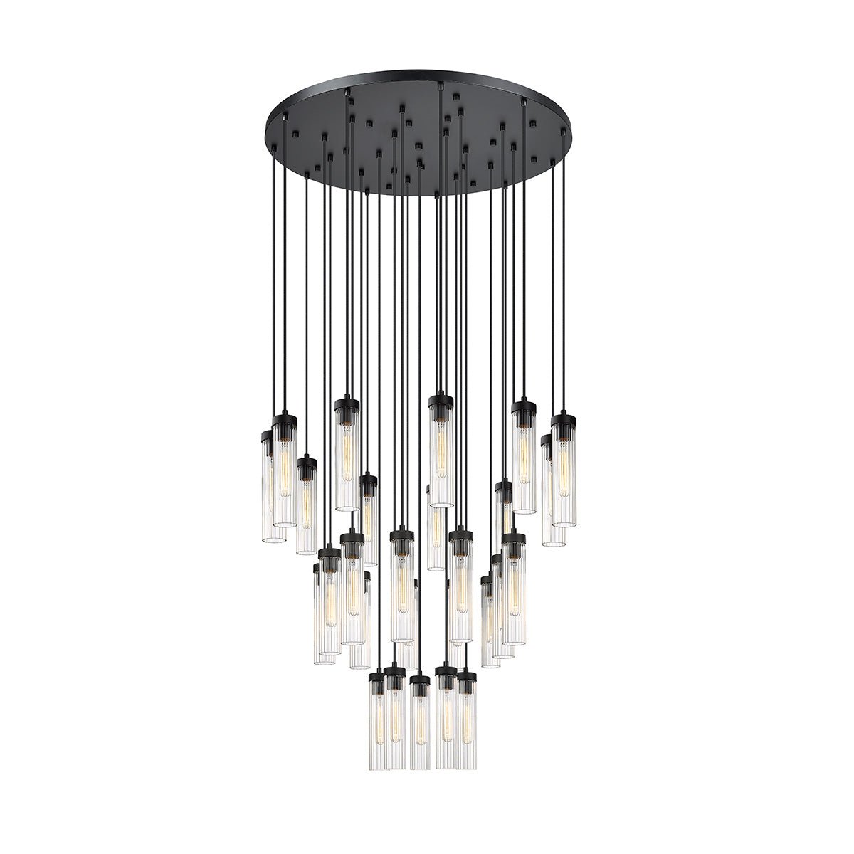 Chandelier multiple Beau - Noir mat 36" by Z - Lite | Luminaires & cie