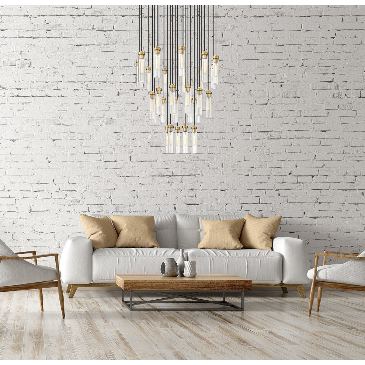 Chandelier multiple Beau - Laiton frotté 36" by Z - Lite | Luminaires & cie
