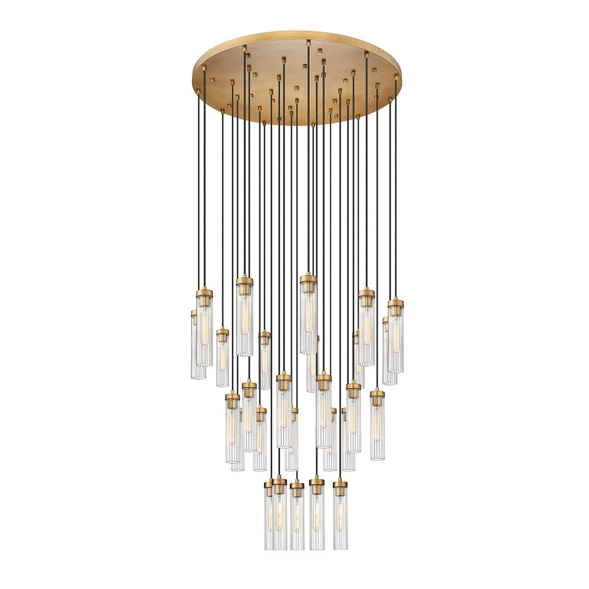 Chandelier multiple Beau - Laiton frotté 36" by Z - Lite | Luminaires & cie