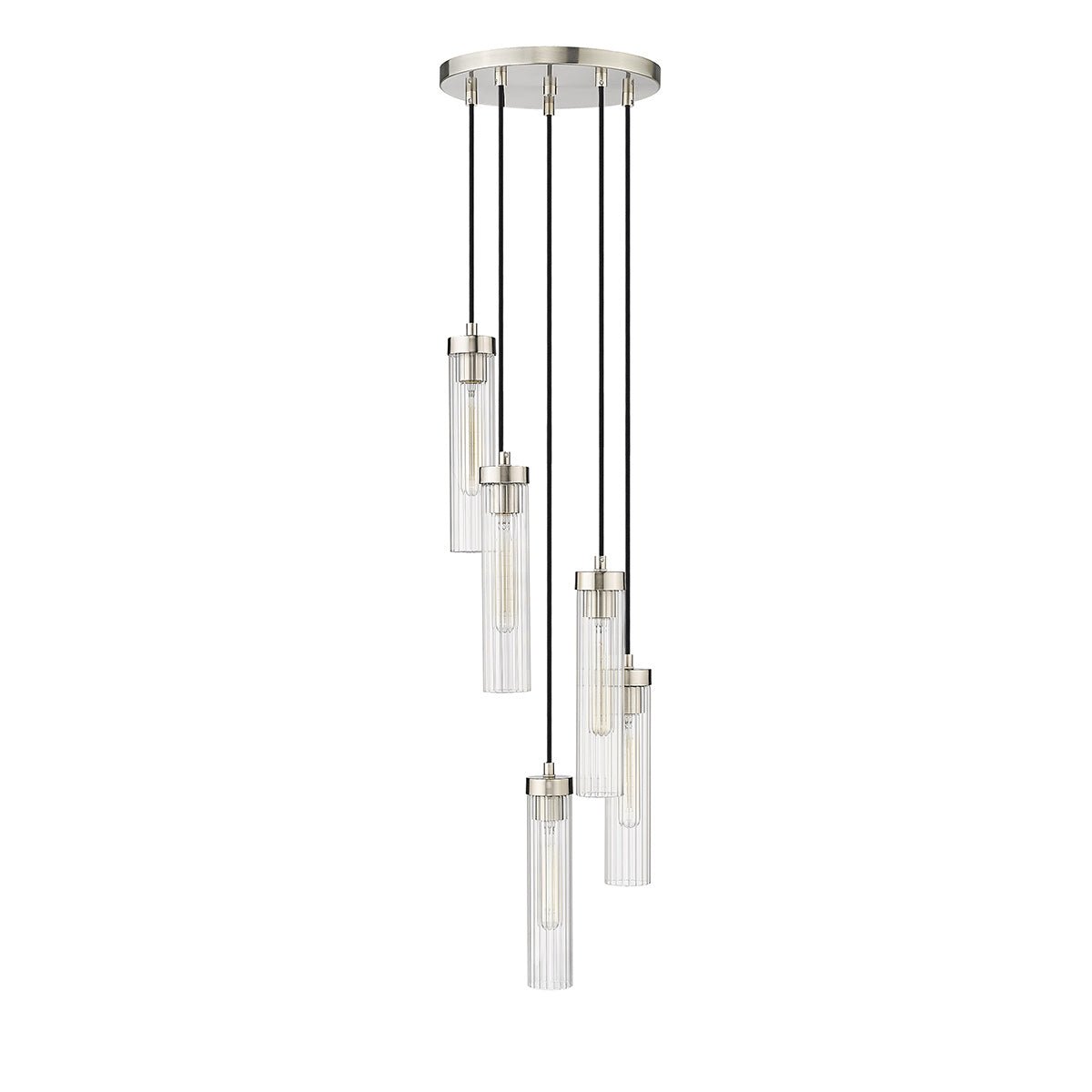 Chandelier multiple Beau - Nickel brossé 12" by Z - Lite | Luminaires & cie