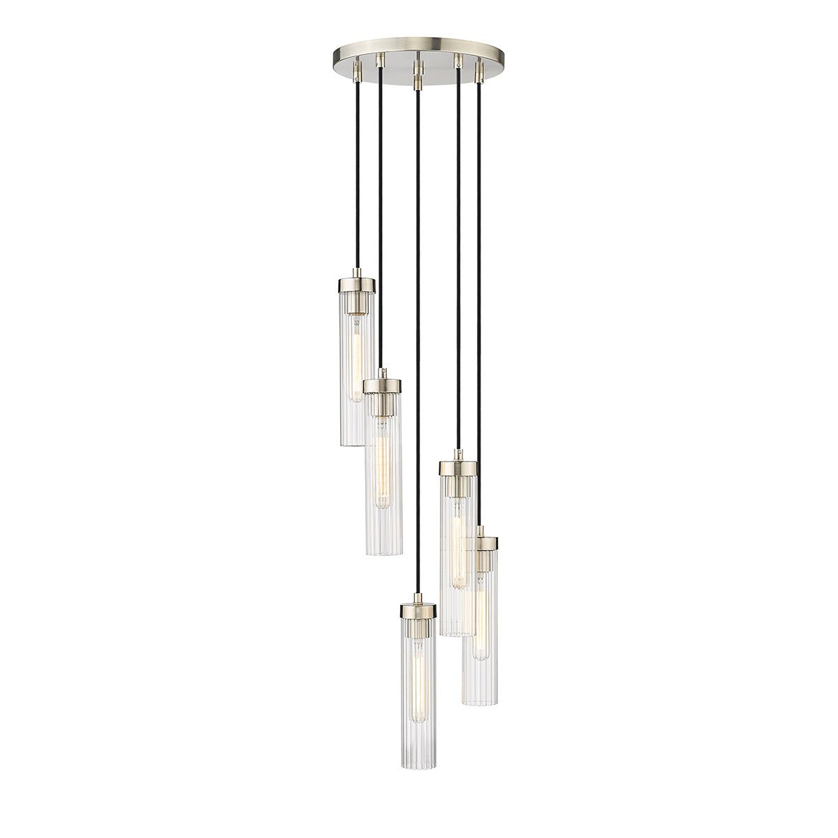 Chandelier multiple Beau - Nickel brossé 12" by Z - Lite | Luminaires & cie