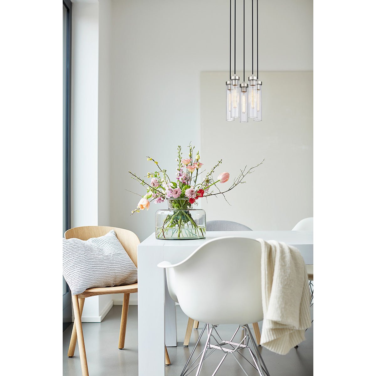 Chandelier multiple Beau - Nickel brossé 12" by Z - Lite | Luminaires & cie