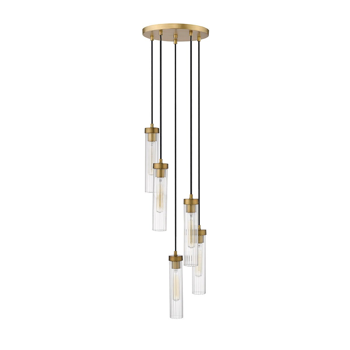 Chandelier multiple Beau - Laiton frotté 12" by Z - Lite | Luminaires & cie