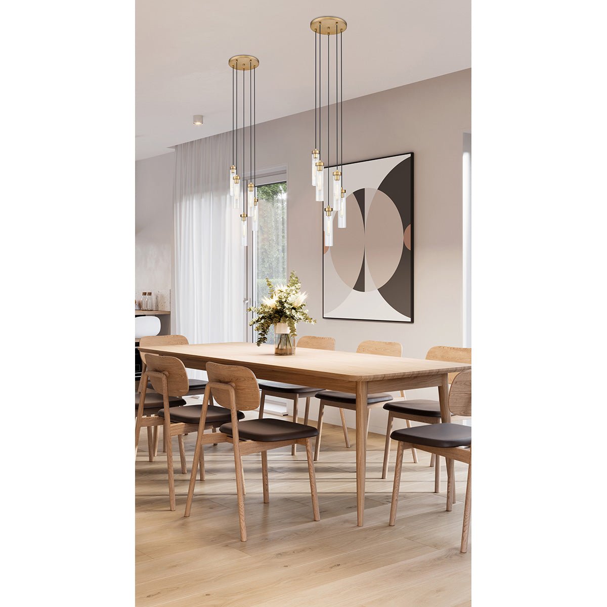 Chandelier multiple Beau - Laiton frotté 12" by Z - Lite | Luminaires & cie