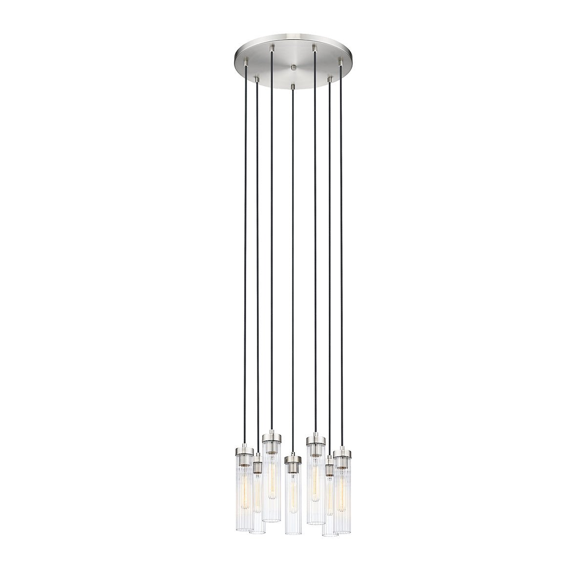 Chandelier multiple Beau - Nickel brossé 18" by Z - Lite | Luminaires & cie
