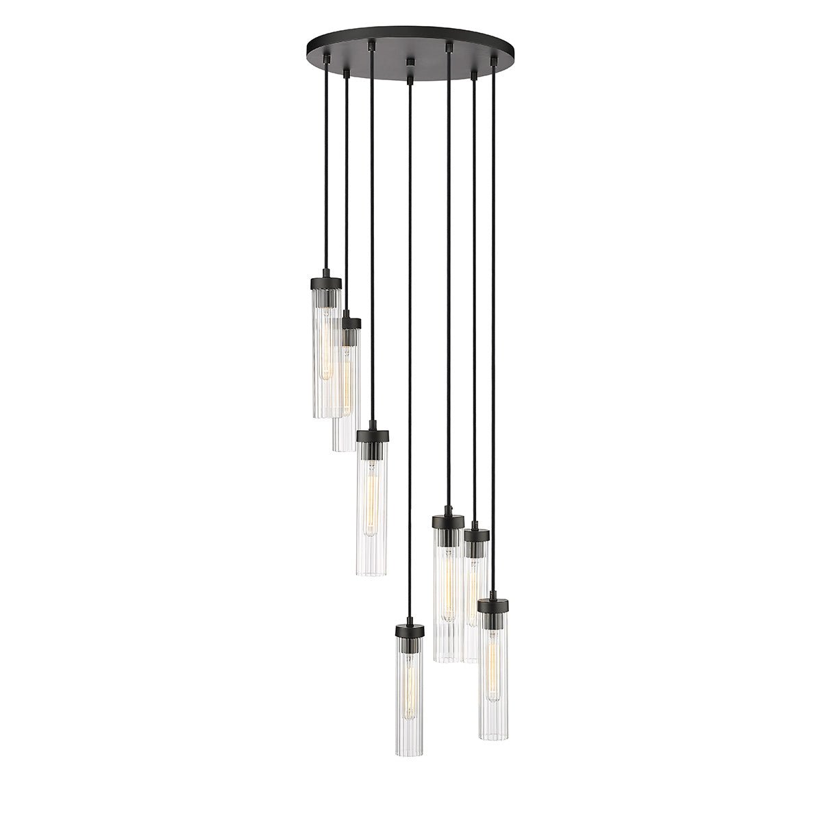 Chandelier multiple Beau - Noir mat 18" by Z - Lite | Luminaires & cie