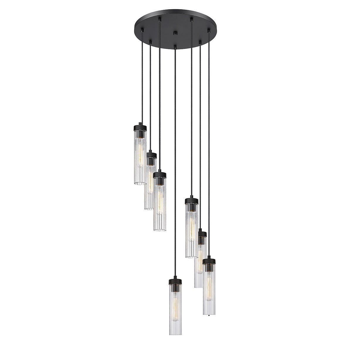 Chandelier multiple Beau - Noir mat 18" by Z - Lite | Luminaires & cie