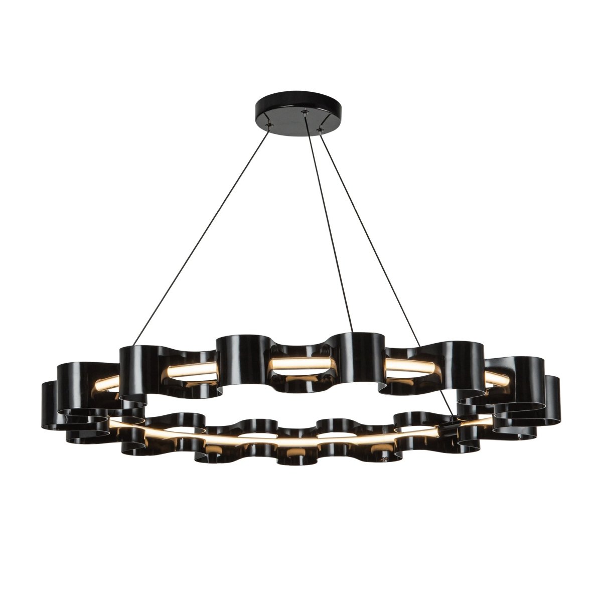Chandelier Nami - Noir brillant by Kuzco Lighting | Luminaires & cie