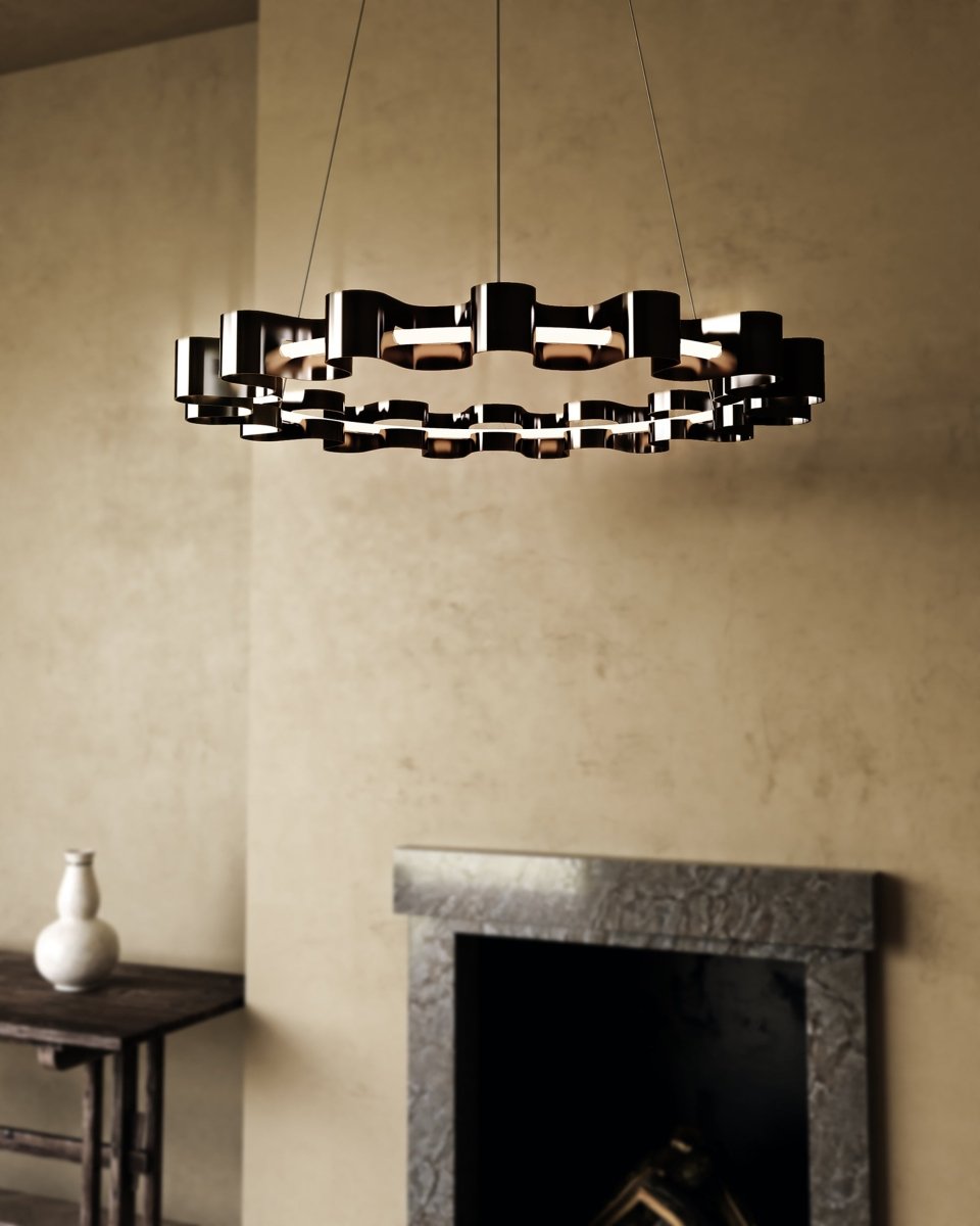 Chandelier Nami - Noir brillant by Kuzco Lighting | Luminaires & cie