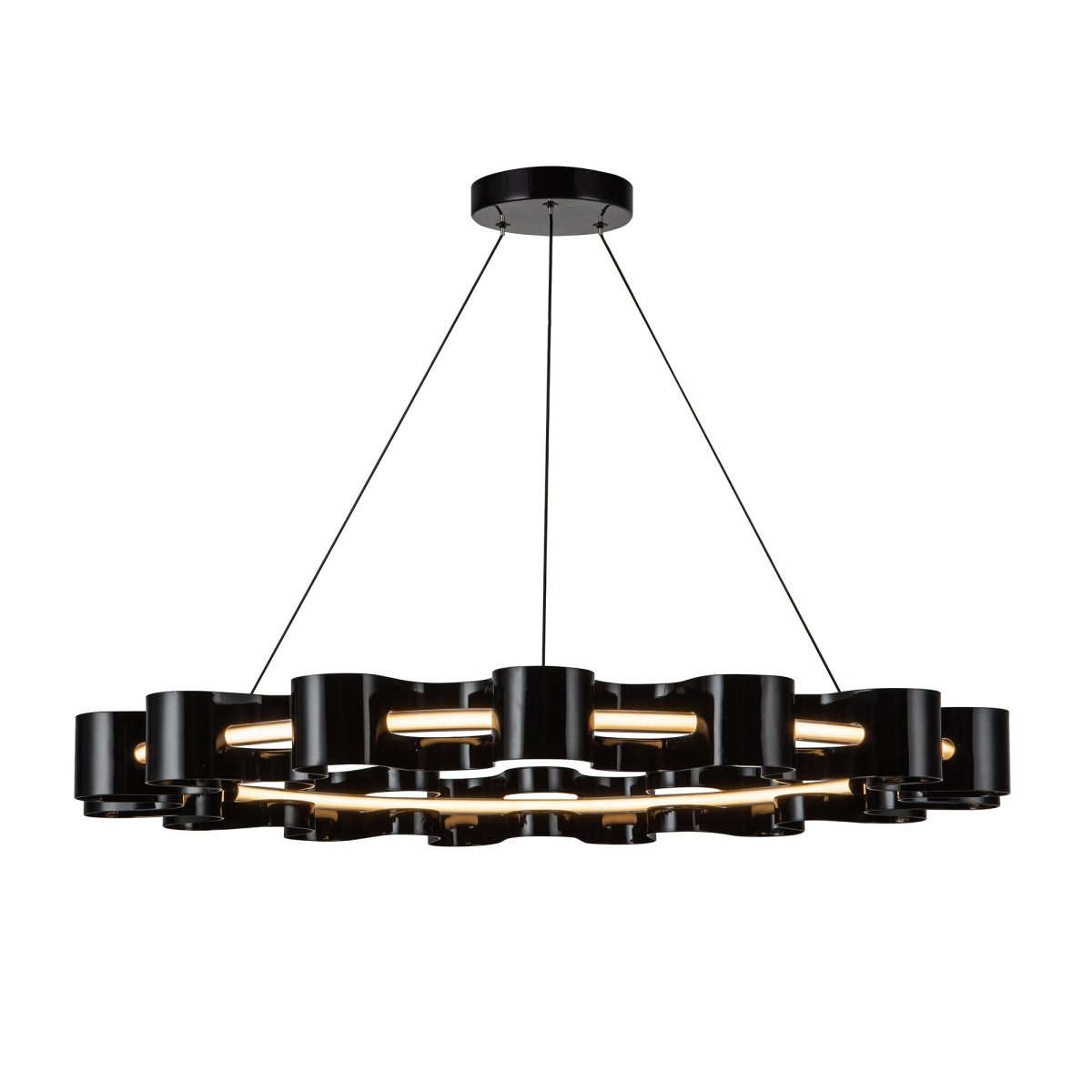 Chandelier Nami - Noir brillant by Kuzco Lighting | Luminaires & cie