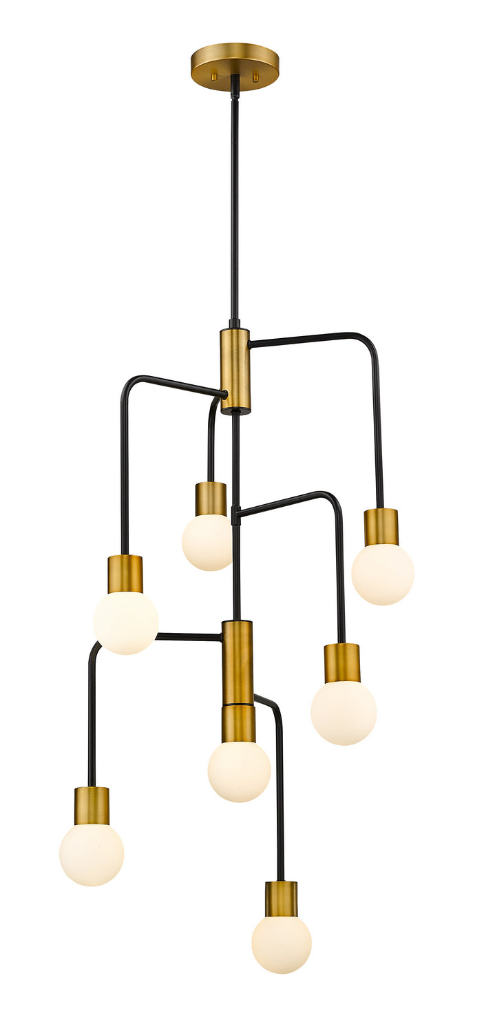 Lustre Neutra Noir mat + Laiton fonderie, 22 1/2" – Z-Lite