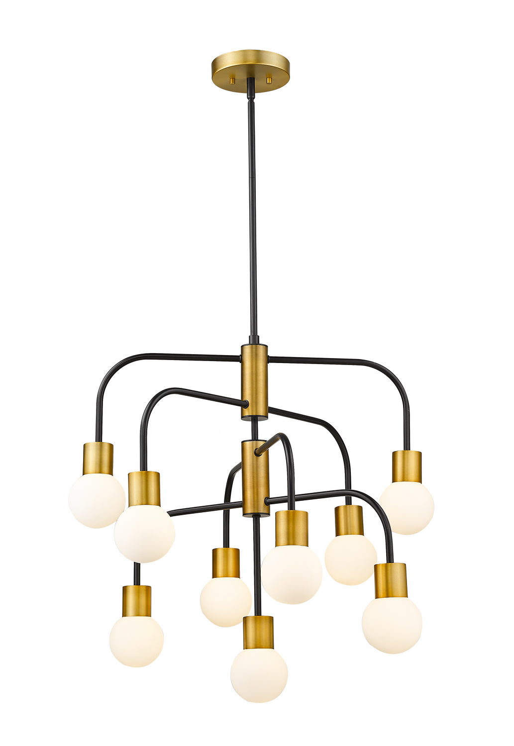 Lustre Neutra Noir mat + Laiton fonderie, 26 1/2" – Z-Lite
