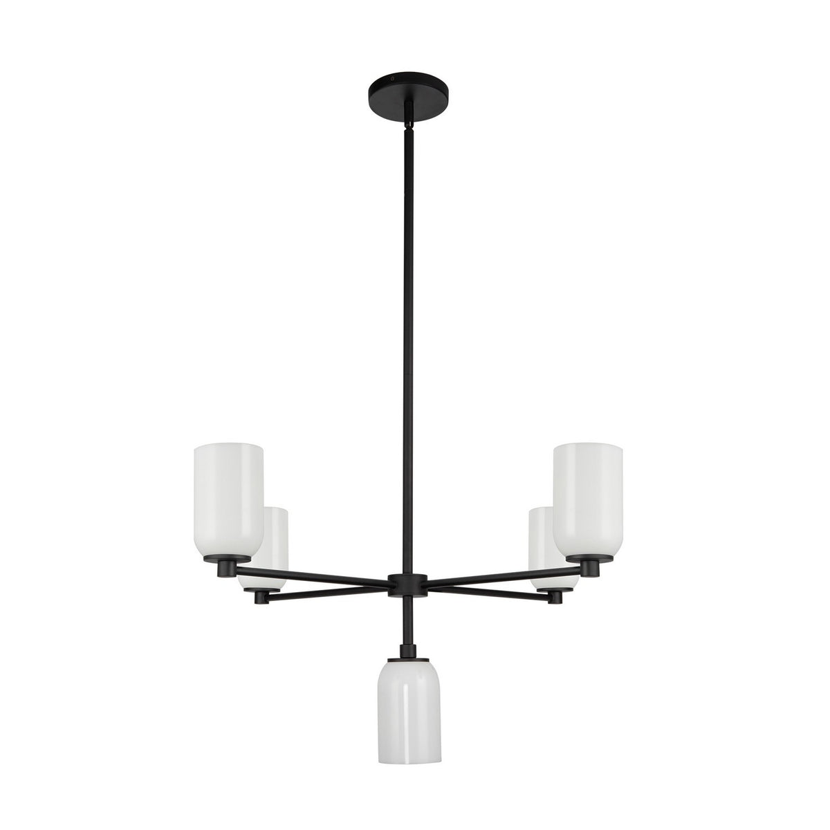 Lustre Nola Noir / Verre opale – vue 2