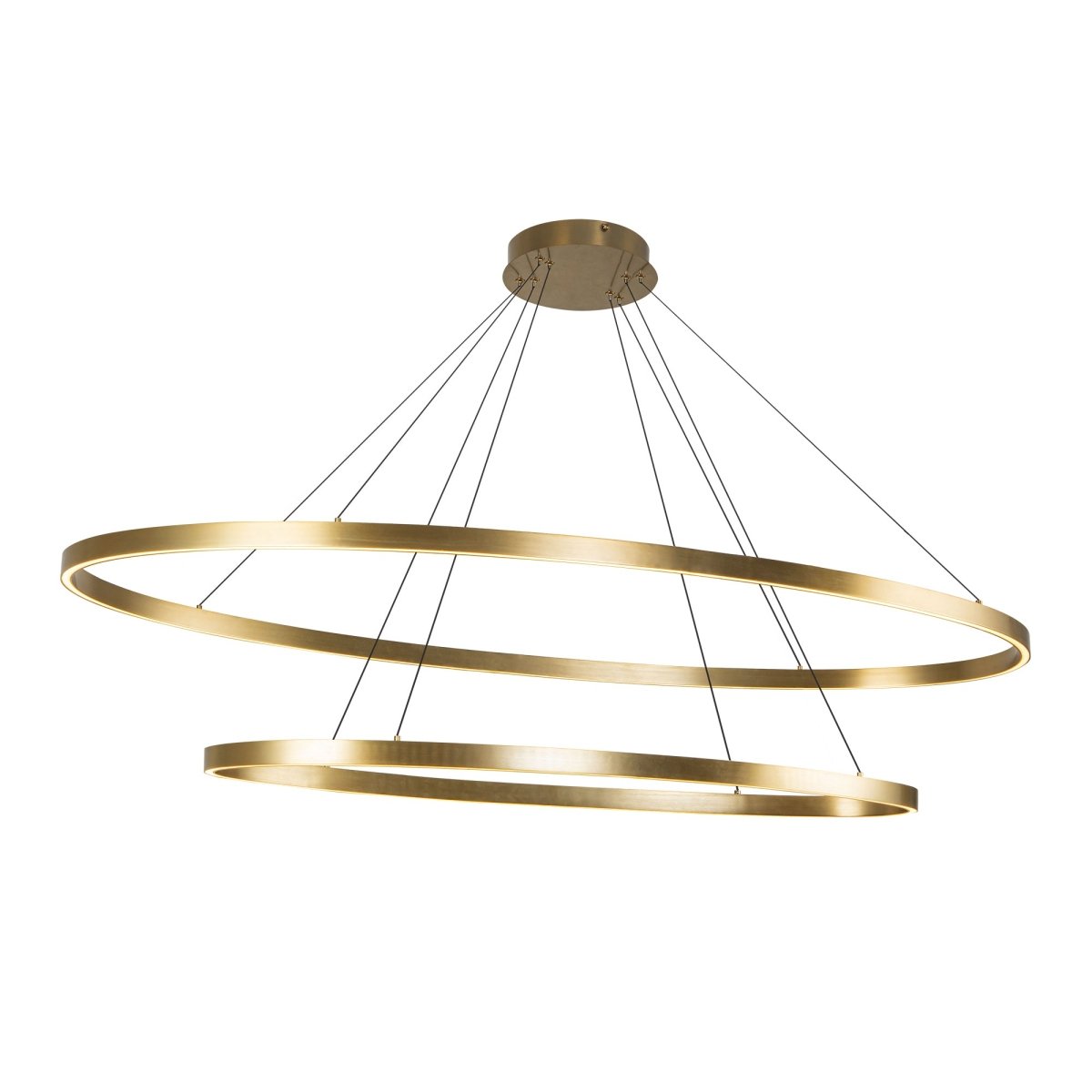Chandelier Ovale - Or brossé by Kuzco Lighting | Luminaires & cie