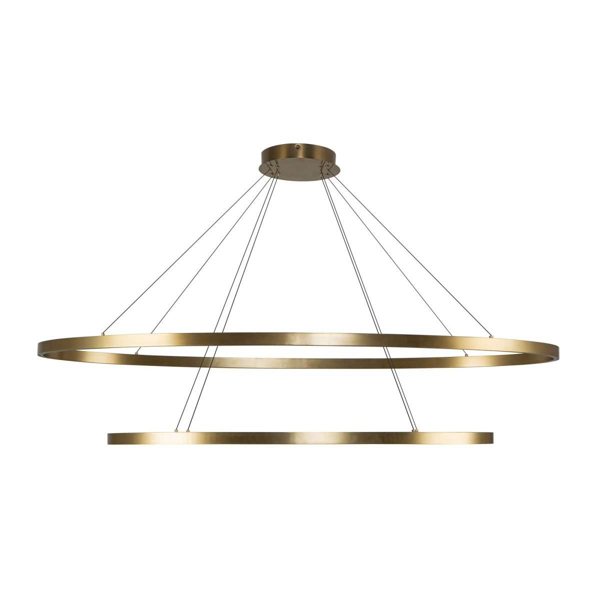 Chandelier Ovale - Or brossé by Kuzco Lighting | Luminaires & cie