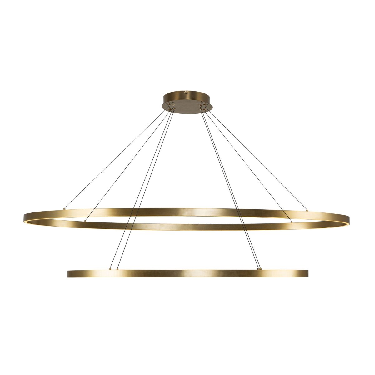 Chandelier Ovale - Or brossé by Kuzco Lighting | Luminaires & cie