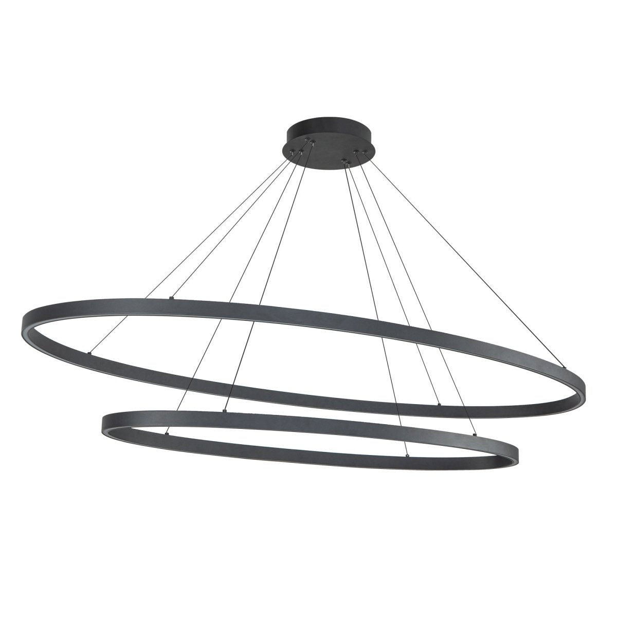 Chandelier Ovale - Noir by Kuzco Lighting | Luminaires & cie
