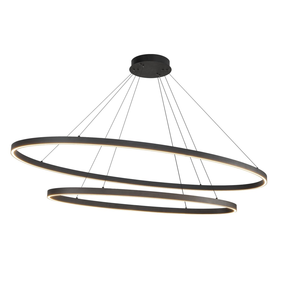 Chandelier Ovale - Noir by Kuzco Lighting | Luminaires & cie