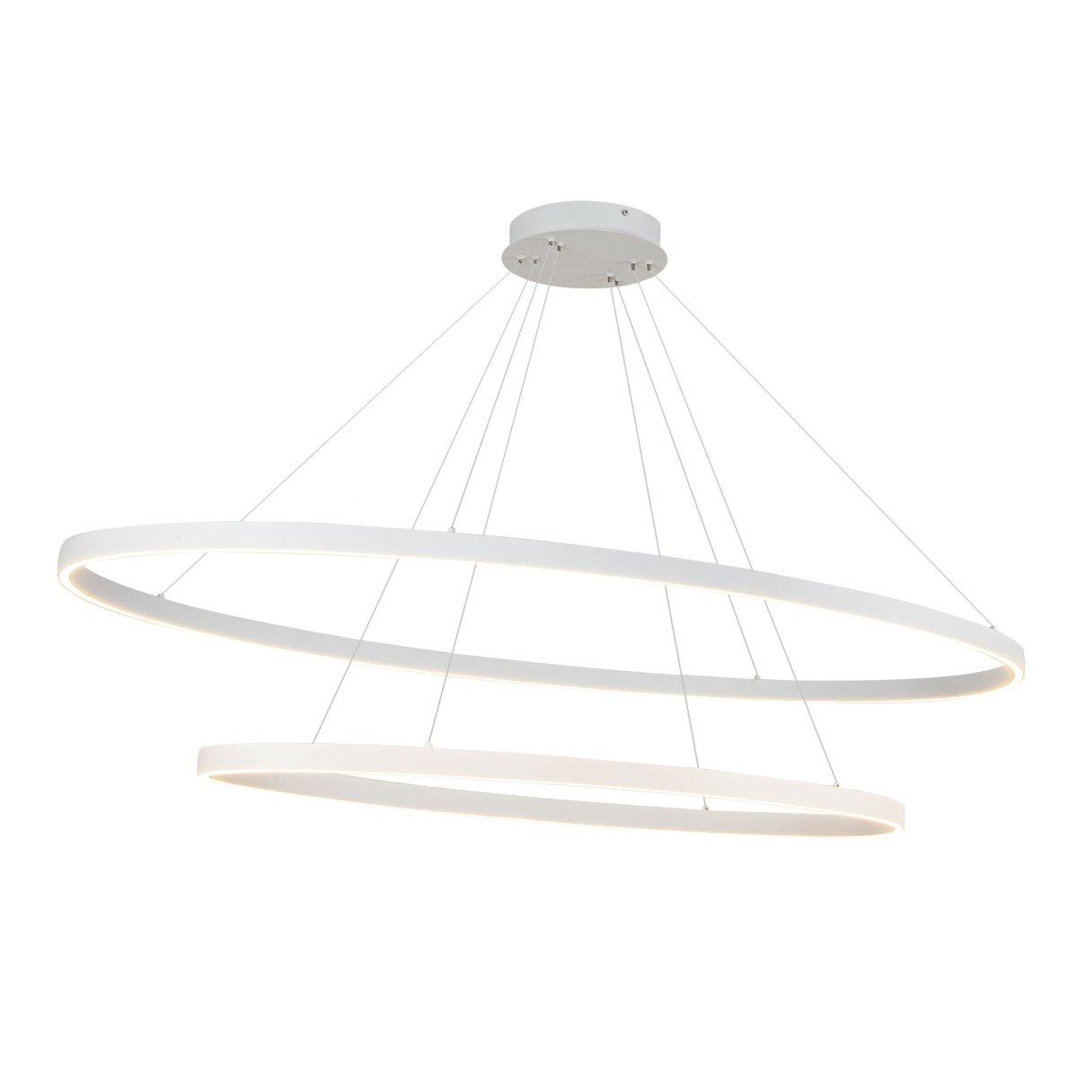 Chandelier Ovale - Blanc by Kuzco Lighting | Luminaires & cie