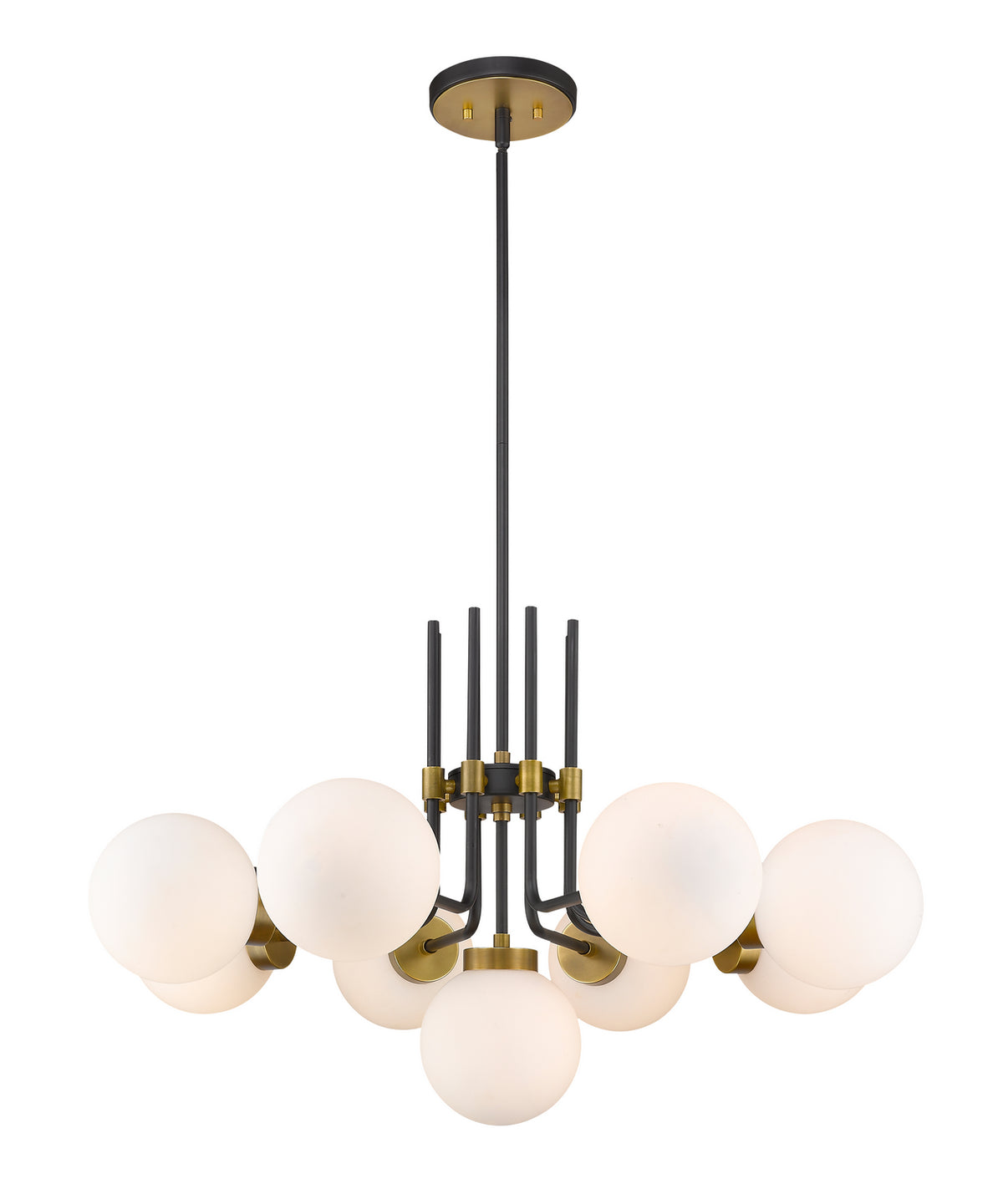 Lustre Parsons Noir mat + Laiton vieilli, 32" – Z-Lite