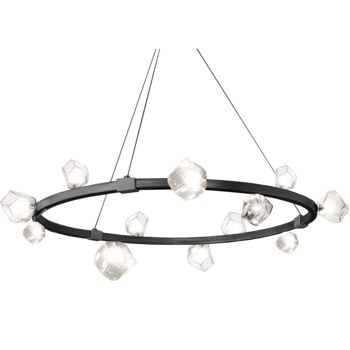 Chandelier Pearlene - Noir mat by Dainolite | Luminaires & cie