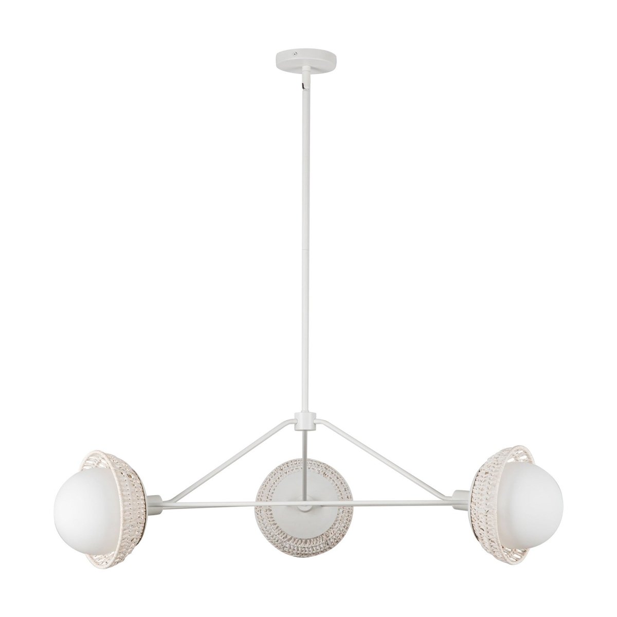 Chandelier Perth - Verre blanc / opale by Alora Lighting | Luminaires & cie