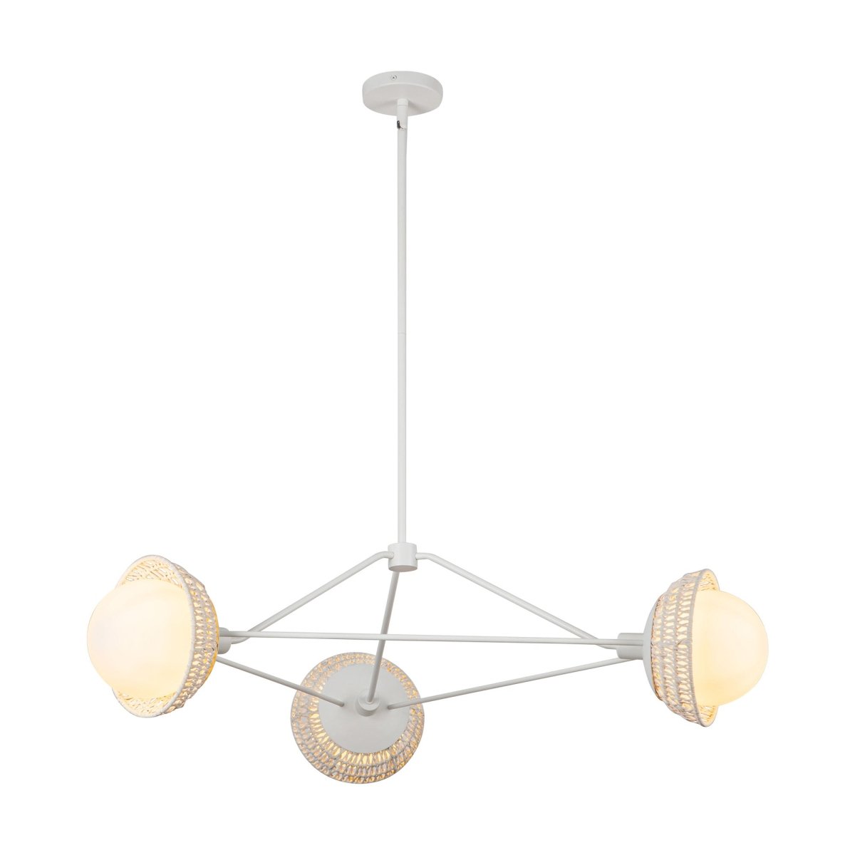Chandelier Perth - Verre blanc / opale by Alora Lighting | Luminaires & cie