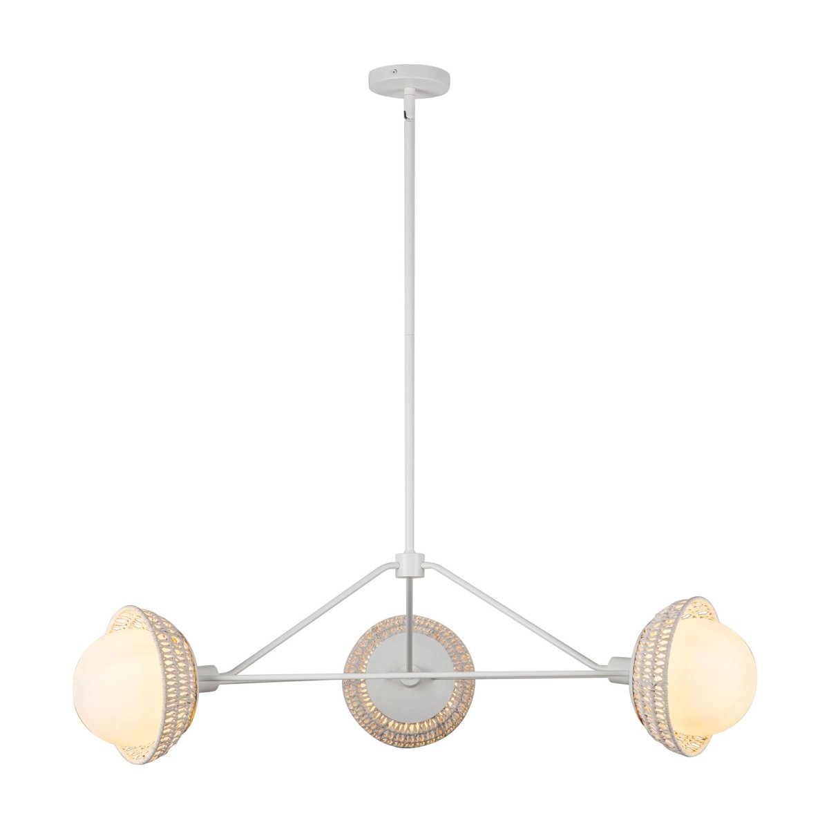 Chandelier Perth - Verre blanc / opale by Alora Lighting | Luminaires & cie