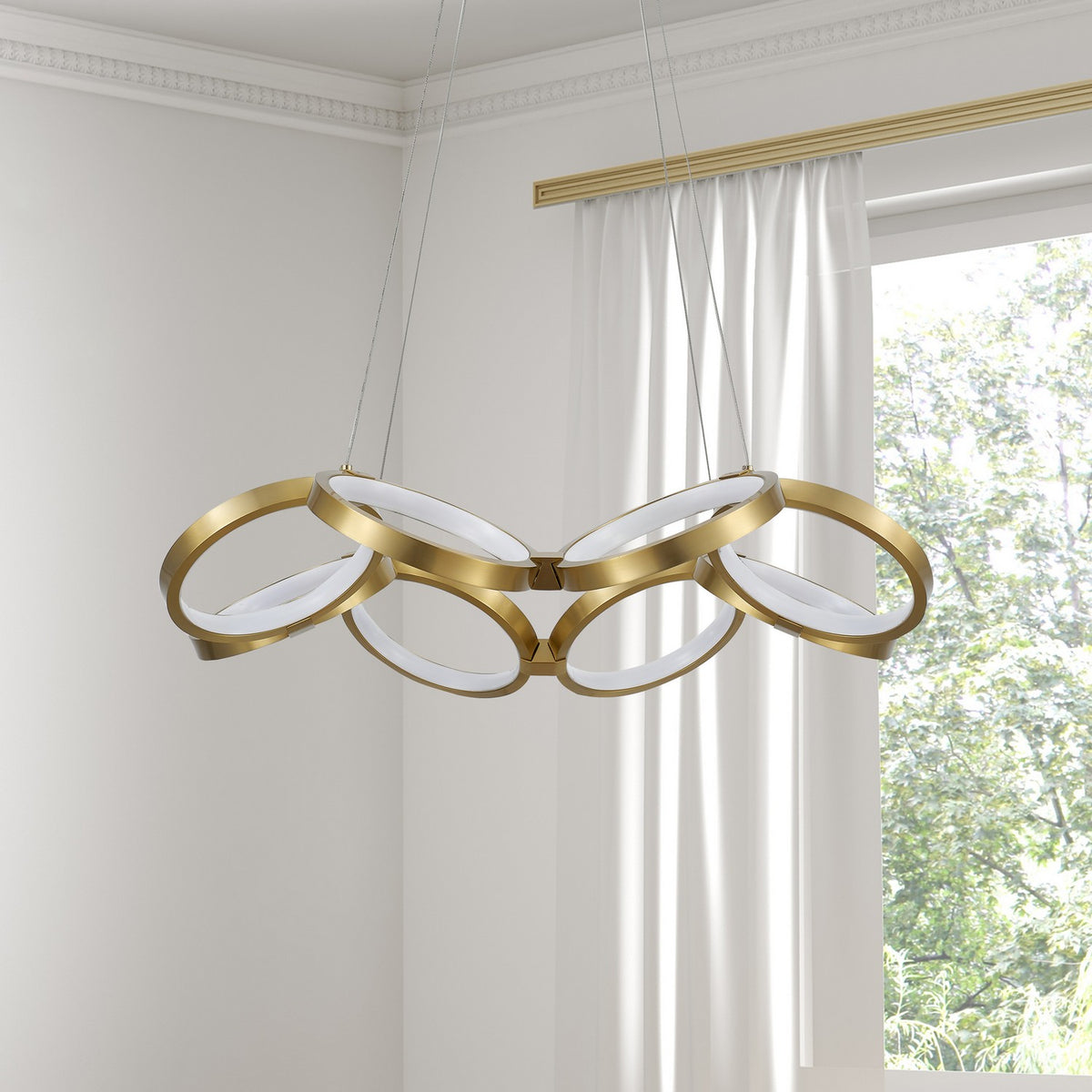 Lustre Philo Laiton vieilli – vue 2