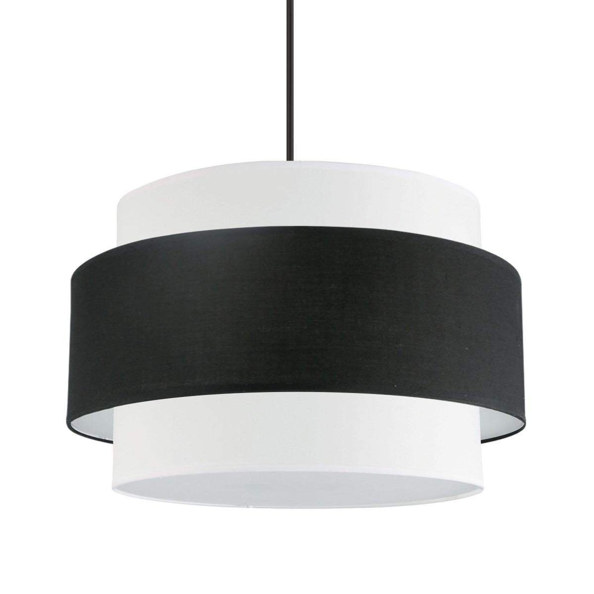 Chandelier Priya - Noir et blanc 22" by Dainolite | Luminaires & cie