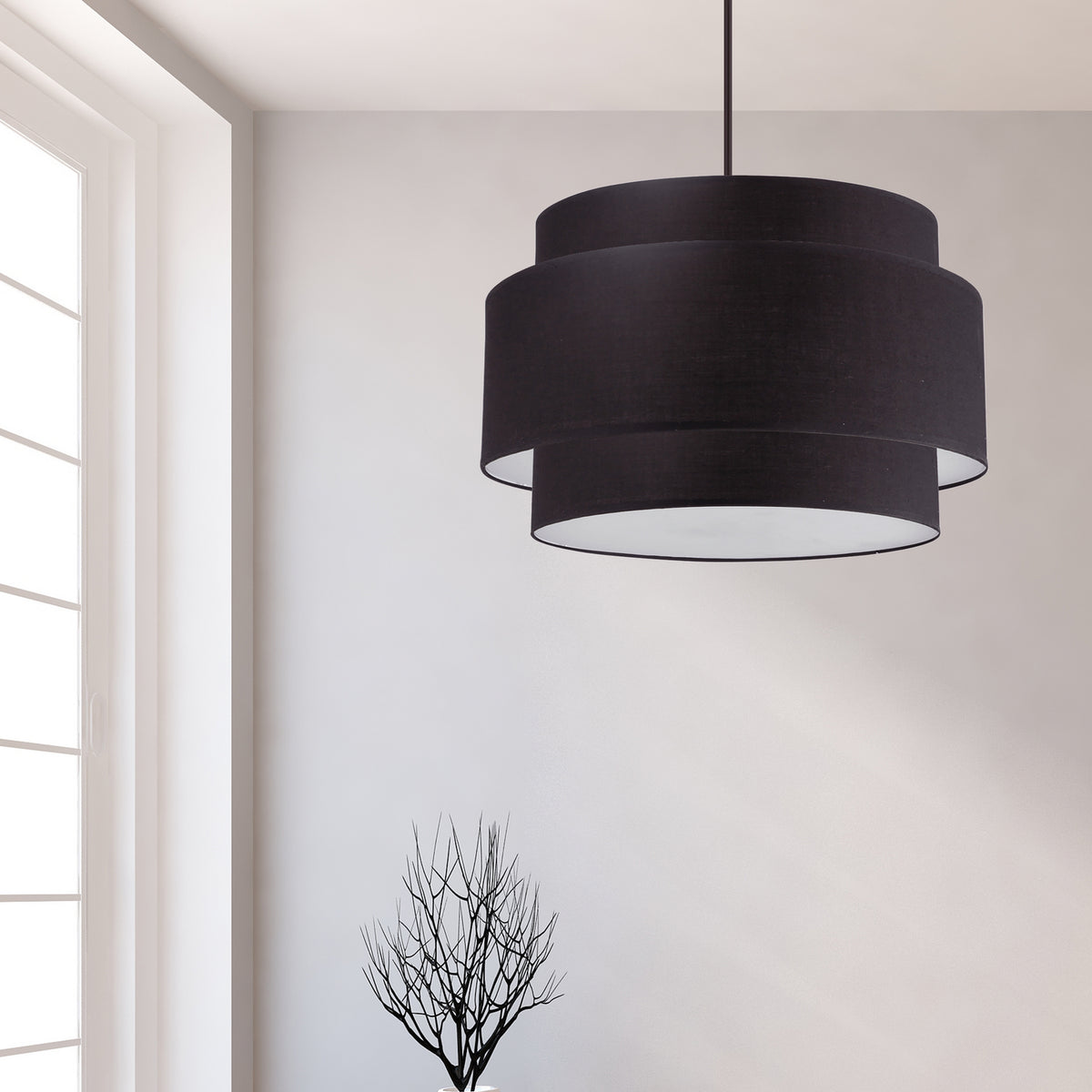 Suspension Priya 22", Noir, Noir / Noir mat – vue 2