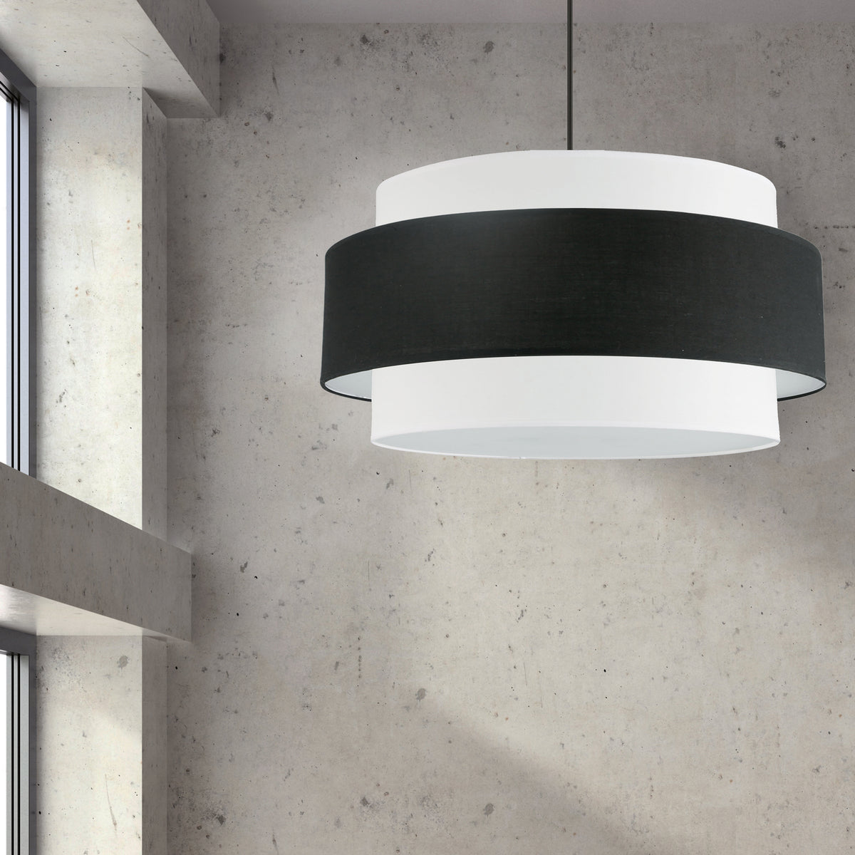 Suspension Priya 30", Noir / Noir et blanc, Noir / Noir mat – vue 2