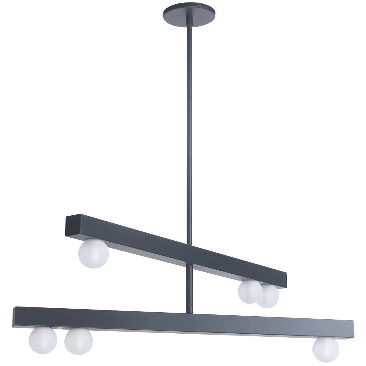 Chandelier Raleigh - Noir mat by Dainolite | Luminaires & cie