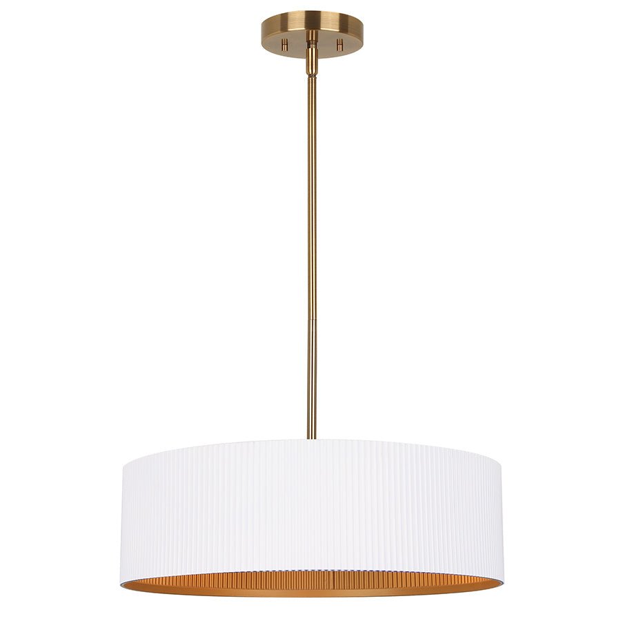Chandelier Rexton - Blanc mat et or 17" by Canarm | Luminaires & cie