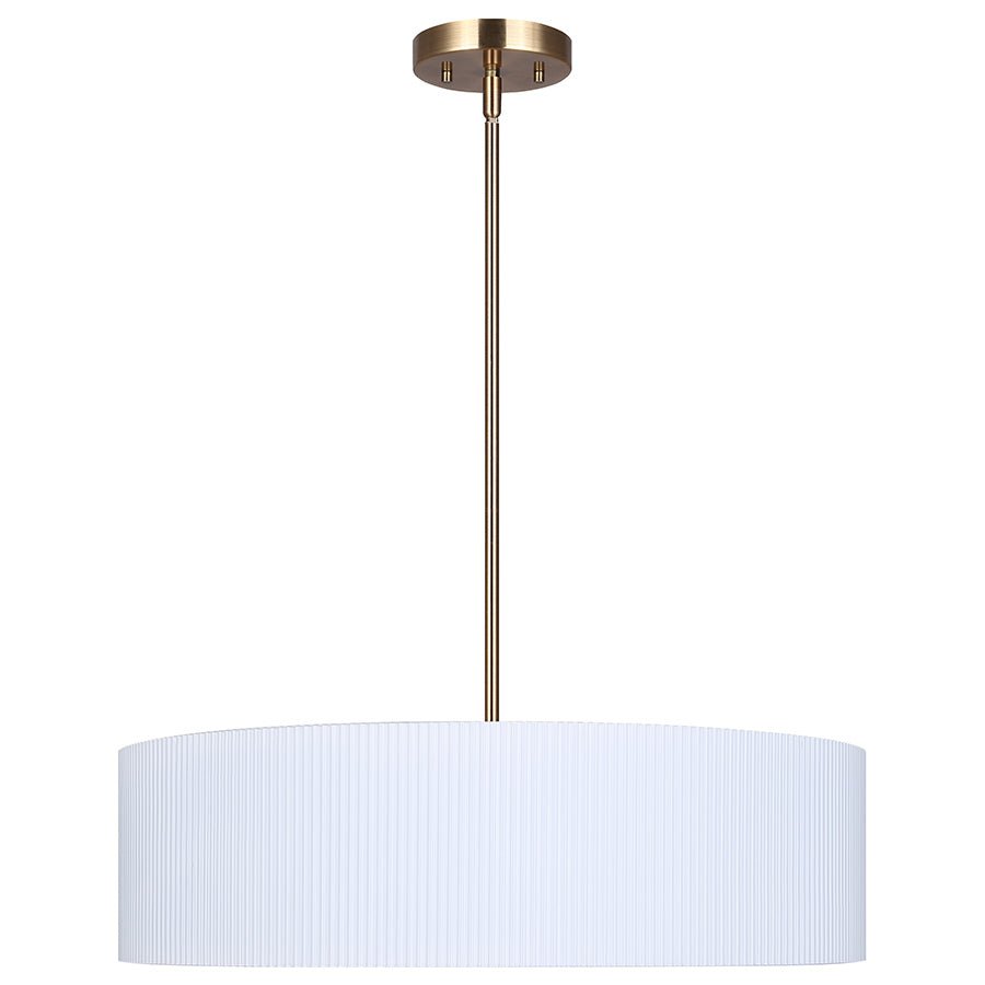 Chandelier Rexton - Blanc mat et or 22" by Canarm | Luminaires & cie