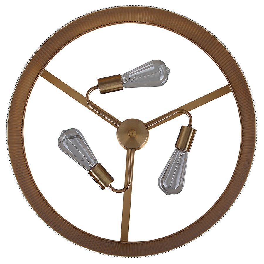 Chandelier Rexton - Blanc mat et or 22" by Canarm | Luminaires & cie