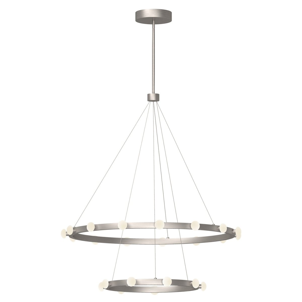 Chandelier Rezz - Nickel brossé by Kuzco Lighting | Luminaires & cie