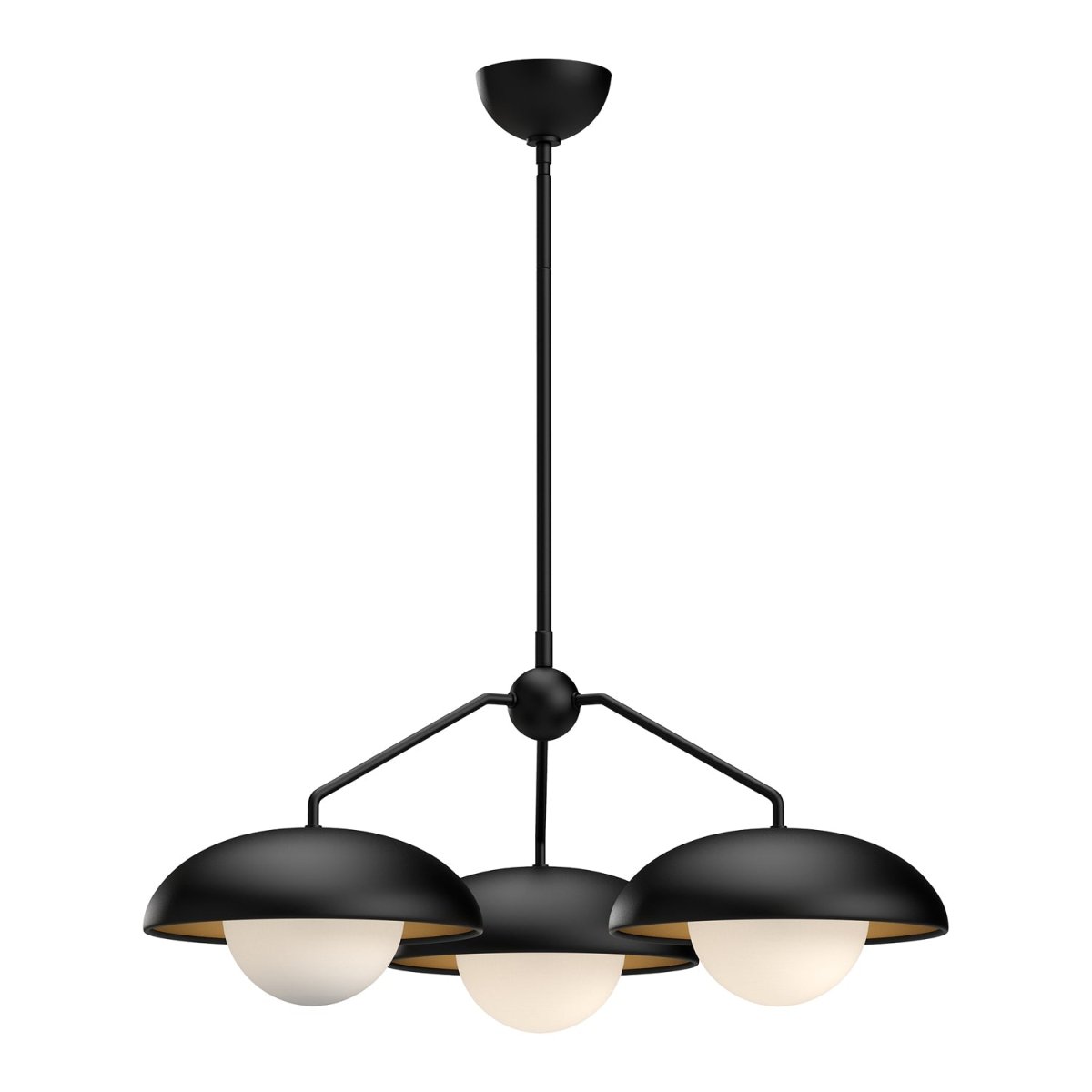 Chandelier Rubio - Verre mate mat / opale mate by Alora Lighting | Luminaires & cie