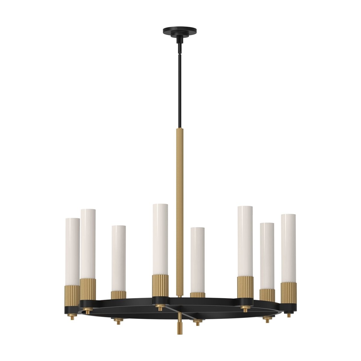 Chandelier Rue - Or noir / brossé mat by Alora Lighting | Luminaires & cie