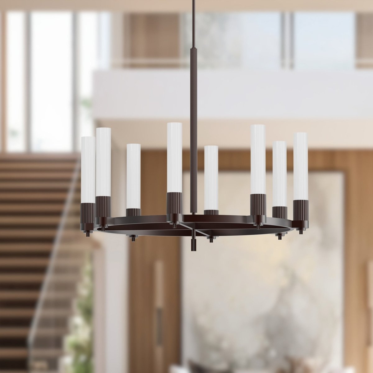Chandelier Rue - Bronze chaud by Alora Lighting | Luminaires & cie