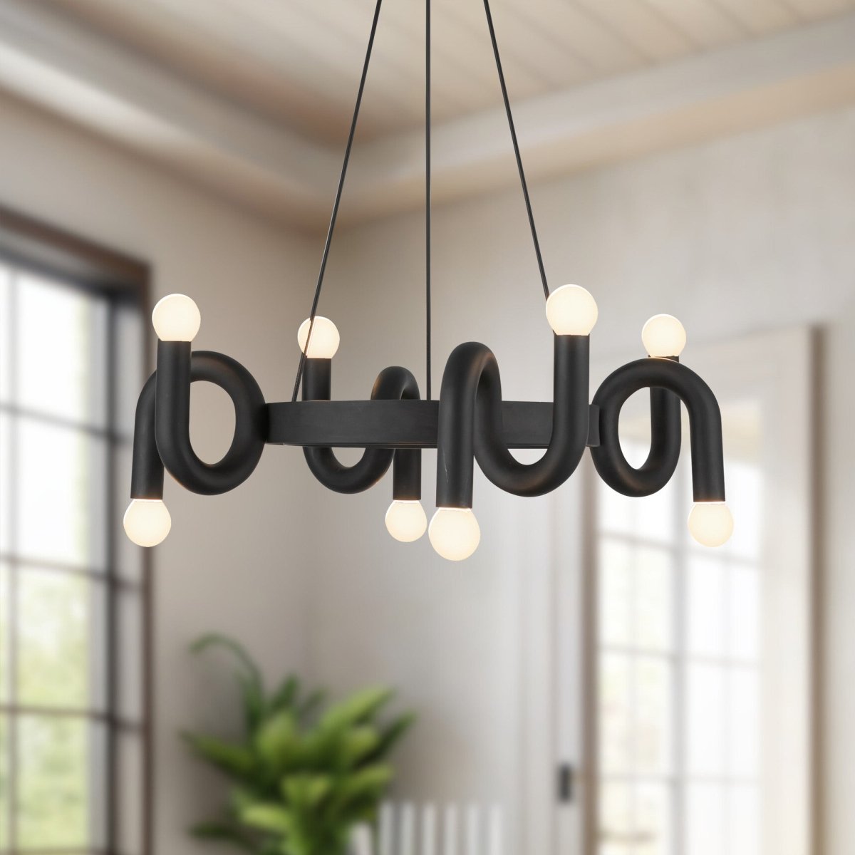 Chandelier Sadie - Noir mat by Alora Lighting | Luminaires & cie