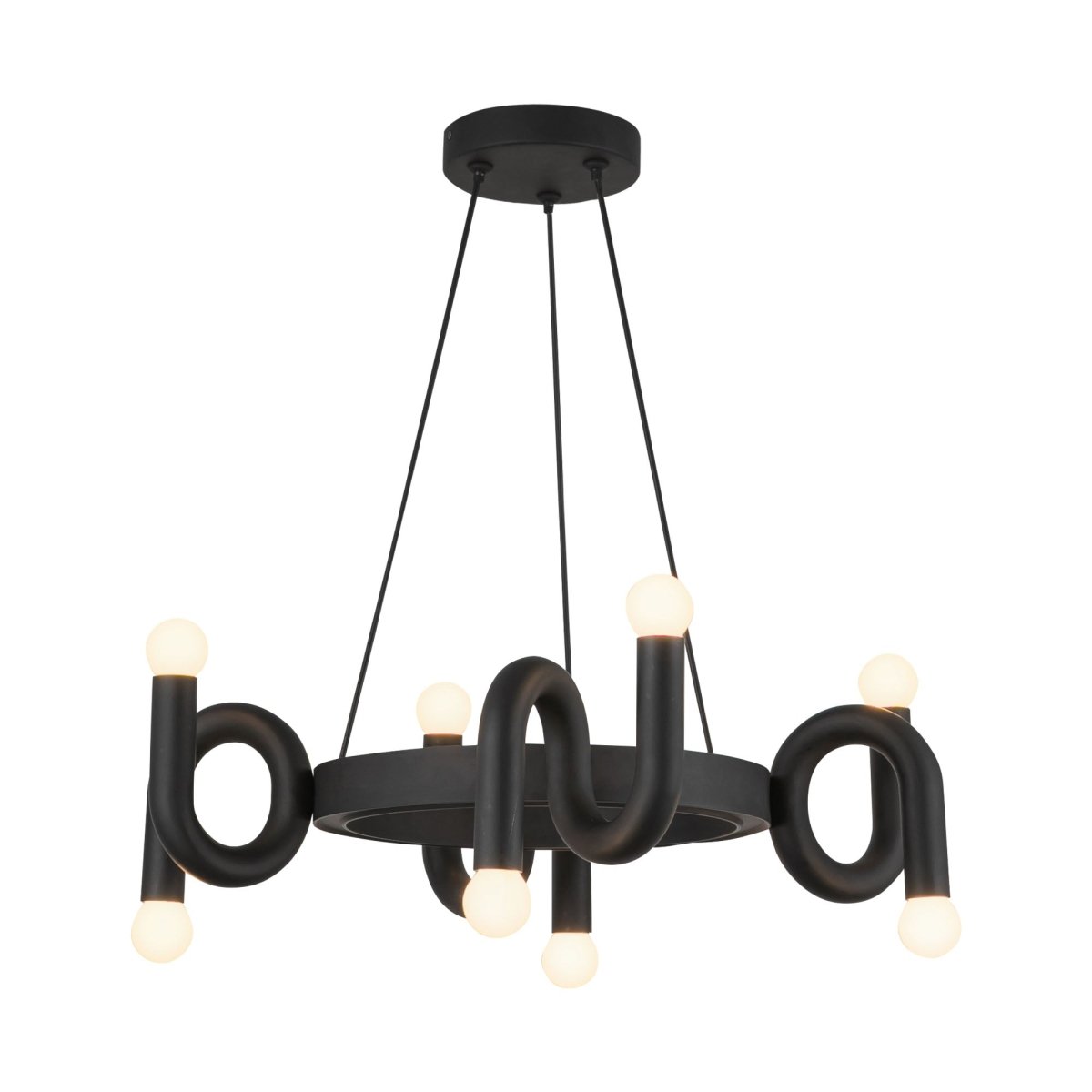 Chandelier Sadie - Noir mat by Alora Lighting | Luminaires & cie